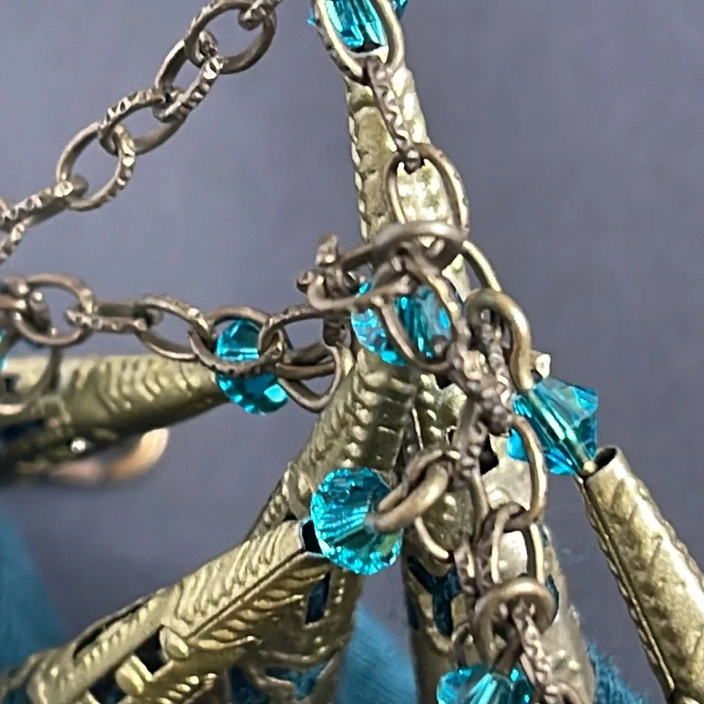 Vintage Fabric Pendant Necklace